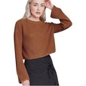 Wild Fable Women's Brown Crew Neck Sweater